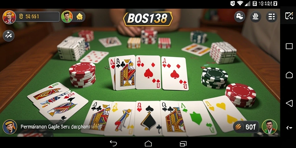 Gameplay seru Gaple di BOS138 dengan grafik menarik.