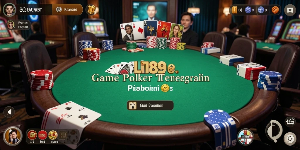 Screenshot gameplay LI789 menunjukkan aksi Poker yang seru dan interaktif.
