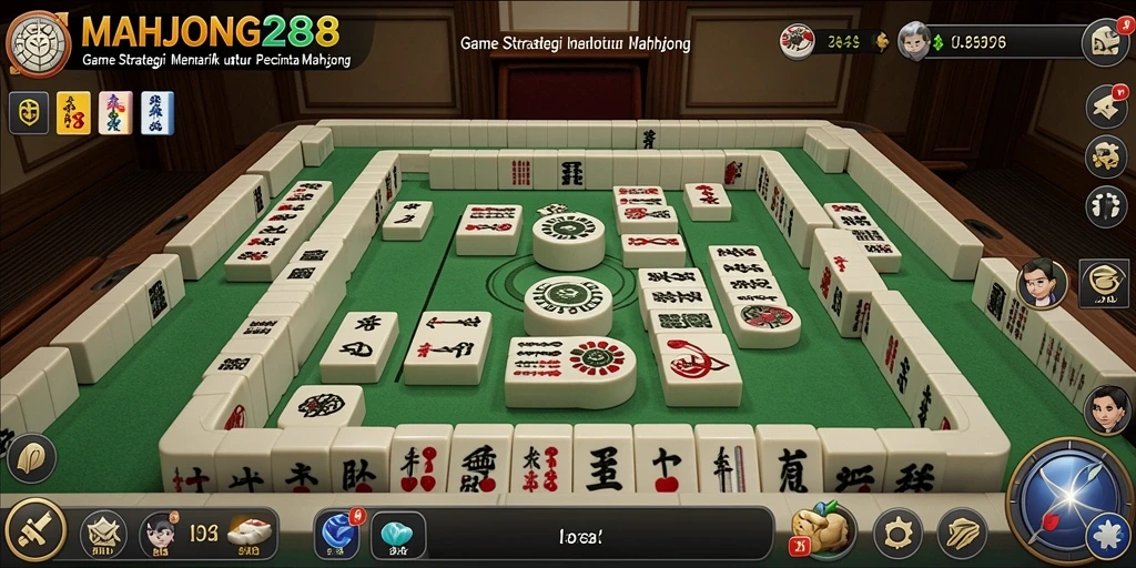 Tampilan gameplay menarik dari MAHJONG288 dengan elemen SLG.