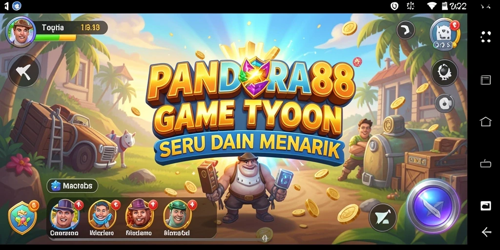Tampilan gameplay PANDORA88 menunjukkan manajemen bisnis yang seru dan menantang.