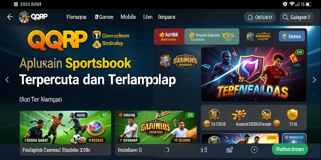 Tampilan utama QQRP dengan berbagai opsi taruhan olahraga.