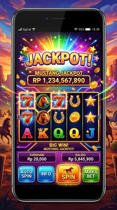 Tampilan utama aplikasi mustang77 yang menarik dan informatif.